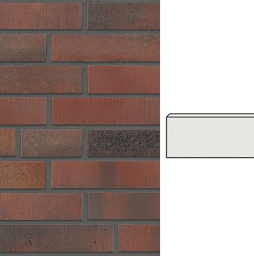 Клинкерная плитка угловая Stroeher Wasserbrand, 675 oxidrot, 240*115*71*12 мм