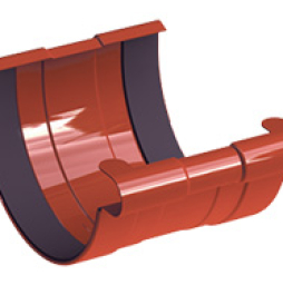 Соединитель желоба Galeco с креплением для системы STAL D 120/90 мм, RAL 8019