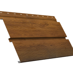 Софит металлический Grand Line Квадро брус с полной перфорацией, сталь 0,45 мм Print Elite, Golden Wood