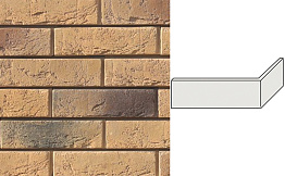 Угловой декоративный кирпич для навесных вентилируемых фасадов левый White Hills Лондон брик цвет F340-45