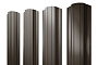 Штакетник Прямоугольный фигурный 0,5 Velur X RR 32 темно-коричневый
