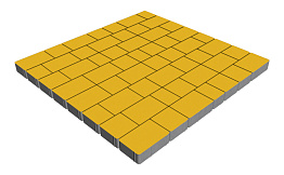 Плитка тротуарная SteinRus Инсбрук Альт Брик, гладкая, желтый, толщина 60 мм