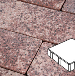 Плитка тротуарная Готика, Granite FINO, Квадрат В.2.К.8, Сансет, 200*200*80 мм