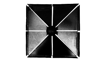 Клинкерный заборный колпак Terca Zwart черный глазурованный, 390*390*207 мм