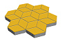 Плитка тротуарная SteinRus Ромб, гладкая, желтый, 260*150*60 мм