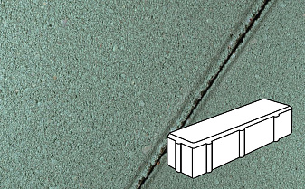Плитка тротуарная Готика Profi, Брусок, зеленый, частичный прокрас, б/ц, 180*60*80 мм
