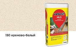Кладочный раствор weber.vetonit МЛ 5 кремово-белый №150, 25 кг