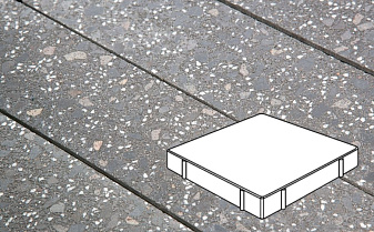 Плитка тротуарная Готика, Granite FINO, Квадрат, Ильменит, 500*500*80 мм