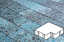 Плитка тротуарная Готика, City Granite FINO, Калипсо, Азул Бахия, 200*200*60 мм