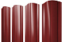 Штакетник Круглый фигурный 0,45 PE RAL 3011 коричнево-красный