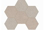 Мозаика Hexagon Estima Terra LN01/TE01, неполированный 285*250 мм