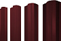 Штакетник М-образный В фигурный Drap TX RAL 3005 красное вино