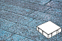 Плитка тротуарная Готика, Granite FINERRO, Квадрат без фаски, Азул Бахия, 150*150*100 мм
