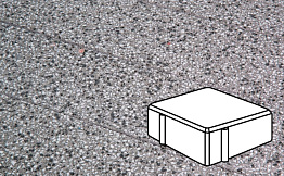 Плита тротуарная Готика Granite FINERRO, квадрат, Белла Уайт 100*100*80 мм