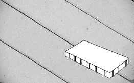 Плитка тротуарная Готика Profi, Плита, светло-серый, частичный прокрас, с/ц, 400*200*80 мм