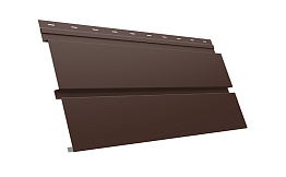 Софит металлический Grand Line Квадро брус без перфорации, сталь 0,45 мм Drap, RAL 8017 шоколад