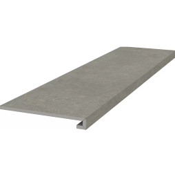 Ступень клееная фронтальная KERAMA MARAZZI Касабланка HP серый обрезная, 1195*330*9 мм