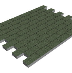 Плитка тротуарная SteinRus Прямоугольник А.6.П.4 Native оливковый, 200*100*40 мм