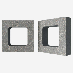Декоративный бриз-блок Mesterra Кобого / Cobogo 0401, серый LUX, 250*250*70 мм