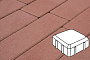 Плитка тротуарная Готика Profi, Старая площадь, красный, частичный прокрас, б/ц, 160*160*60 мм