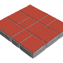 Плитка тротуарная SteinRus Старый город Штайн Б.2.Фсм.6, Native, красный, толщина 60 мм