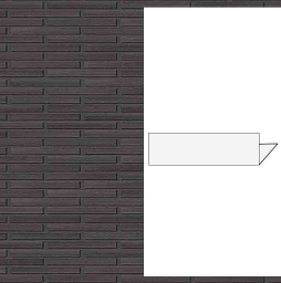 Гибкий кирпич StoCleyer Brick, угловой элемент 4/4 lintel, 11130 черный, 400*40/100*4-8 мм