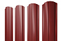 Штакетник Полукруглый Slim фигурный Satin RAL 3011 коричнево-красный