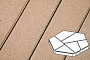 Плитка тротуарная Готика Profi, Полигональ, палевый, частичный прокрас, б/ц, 893*780*80 мм