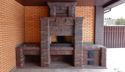Печной комплекс из кирпича Konigstein Гессен Вайн